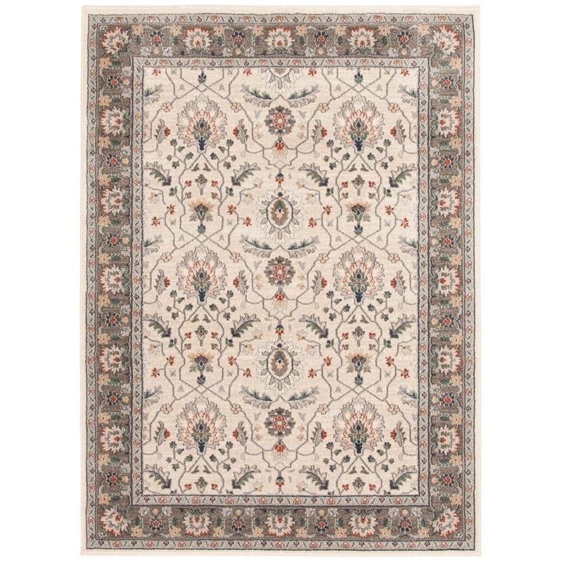 Natco Stratford Adian Alabaster 5 ft. x 8 ft. Traditional Polypropylene Area Rug 7672ALB58H.150