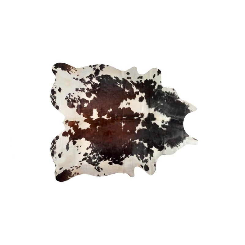 natural Kobe Cowhide Tricolor Dark 5 ft. x 7 ft. Animal Print Area Rug 676685046505