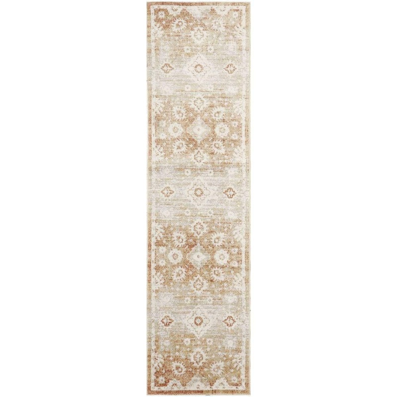 Nourison Astra Machine Washable Copper 2 ft. x 8 ft. Distressed Traditional Runner Area Rug 133743