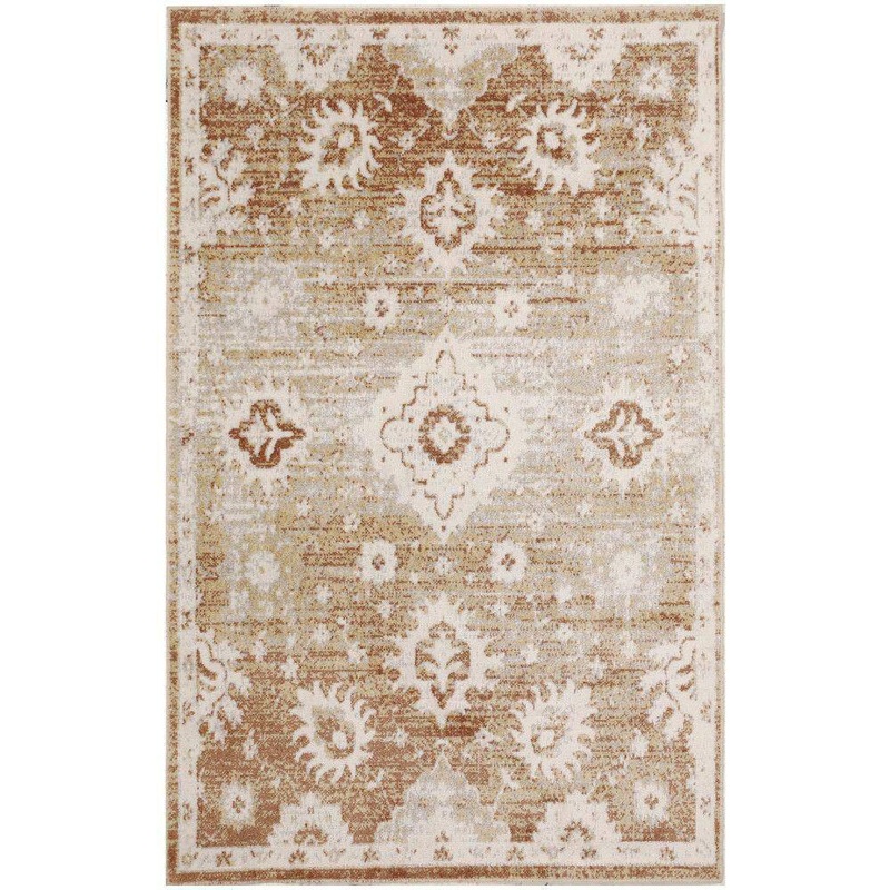 Nourison Astra Machine Washable Copper 3 ft. x 5 ft. Distressed Traditional Area Rug 133750
