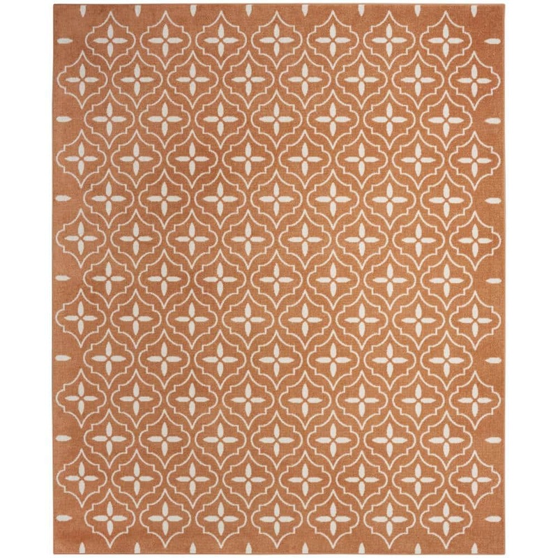 Nourison Essentials Copper 5 ft. x 7 ft. Moroccan Contemporary Area Rug 940506