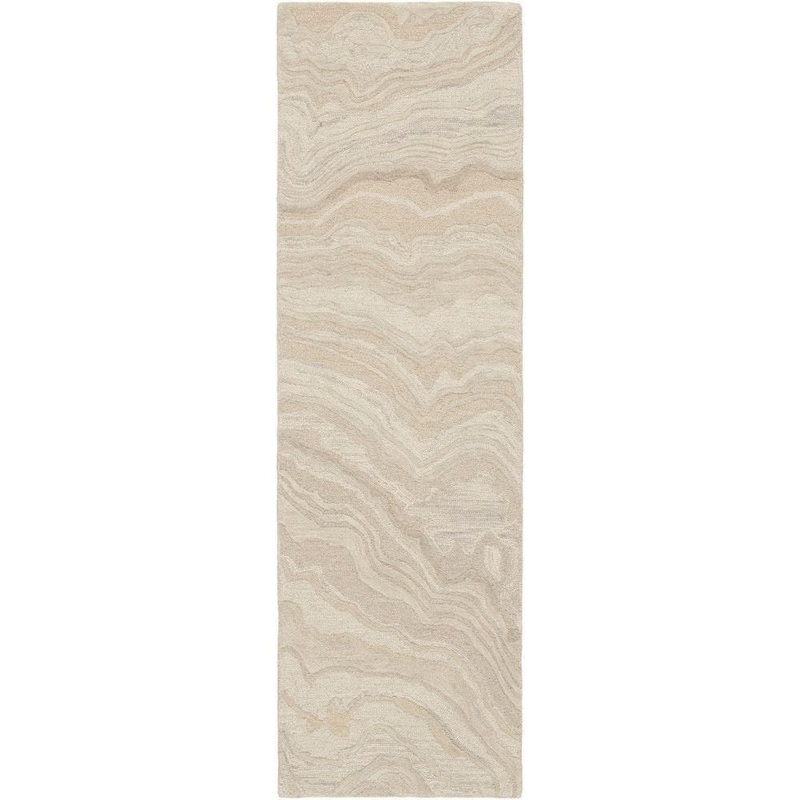 Nourison Graceful Beige 2 ft. x 8 ft. Abstract Contemporary Runner Area Rug 939050