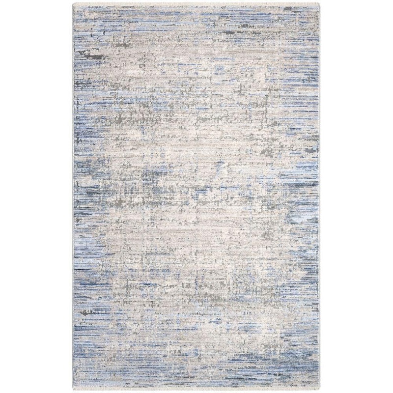 Nourison Modern Abstract Blue doormat 3 ft. x 4 ft. Abstract Contemporary Area Rug 919700