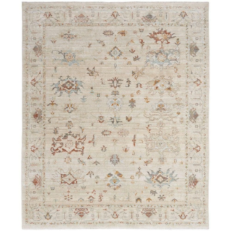 Nourison Oases Beige 8 ft. x 10 ft. Distressed Traditional Area Rug 918123