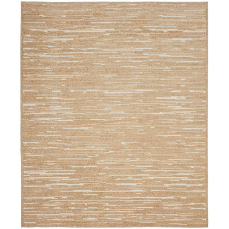 Nourison Casual Taupe 9 ft. x 12 ft. Abstract Contemporary Area Rug 985255