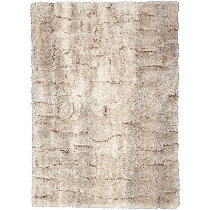 Nourison Dreamy Shag Ivory Beige 5 ft. x 7 ft. All-over design Contemporary Area Rug 002921