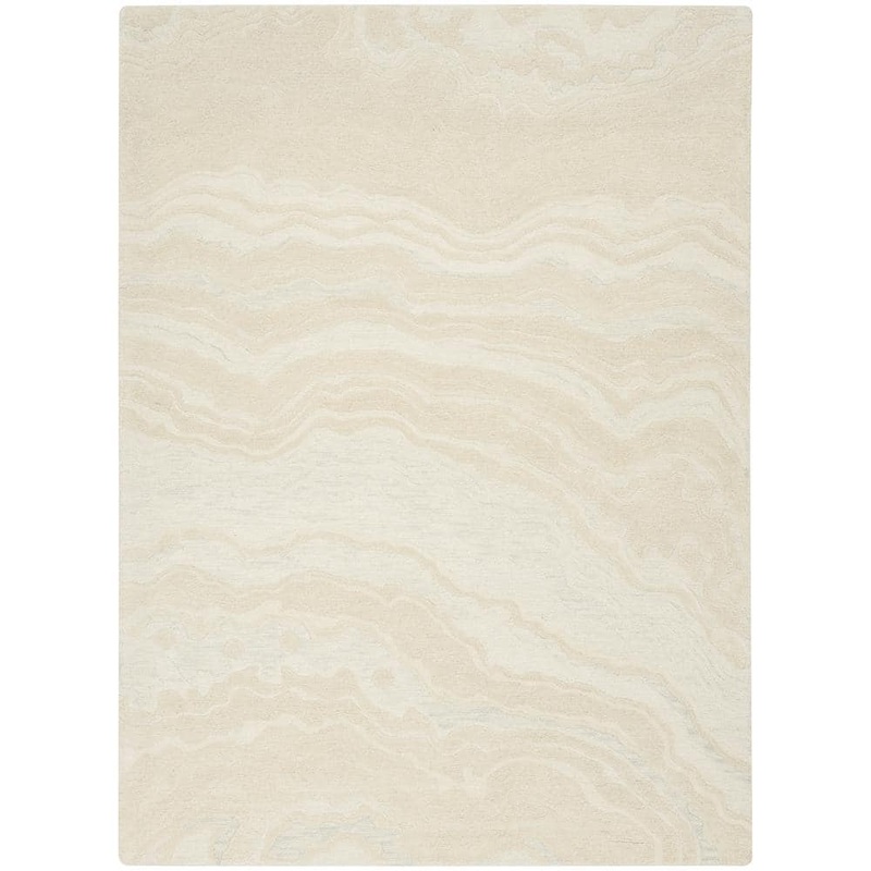 Nourison Graceful Ivory 8 ft. x 10 ft. Abstract Contemporary Area Rug 939234