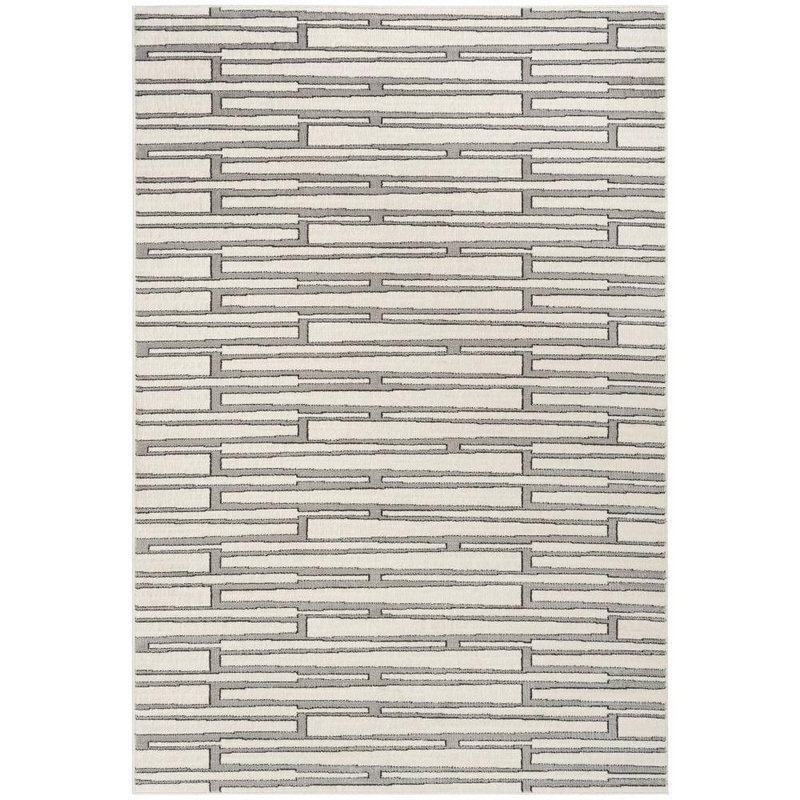 Nourison Nordic Ivory Grey 4 ft. x 6 ft. All-over design Contemporary Area Rug 119679