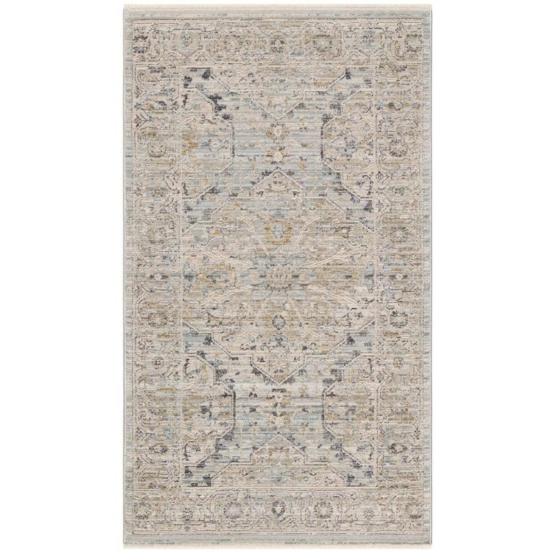 Nourison Nyle Light Blue 3 ft. x 5 ft. Distressed Transitional Area Rug 923431