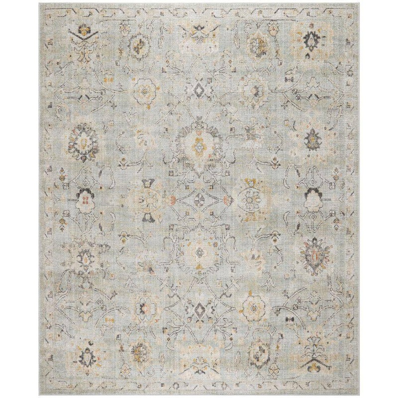 Nourison Oushak Home Mint 8 ft. x 10 ft. Floral Traditional Area Rug 949233