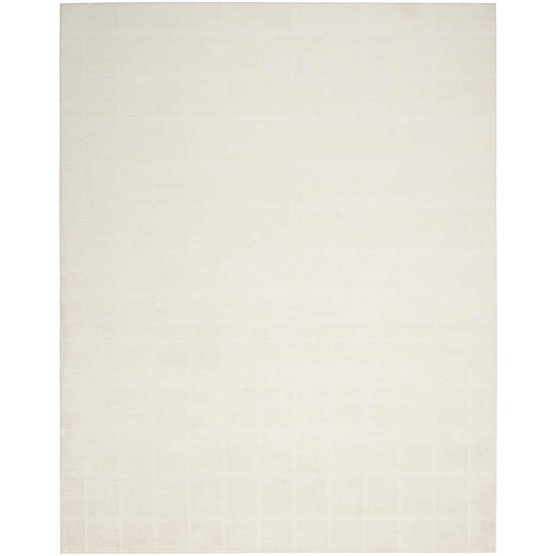 Nourison Serenity Home Ivory Cream 5 ft. x 7 ft. Linear Contemporary Area Rug 918802