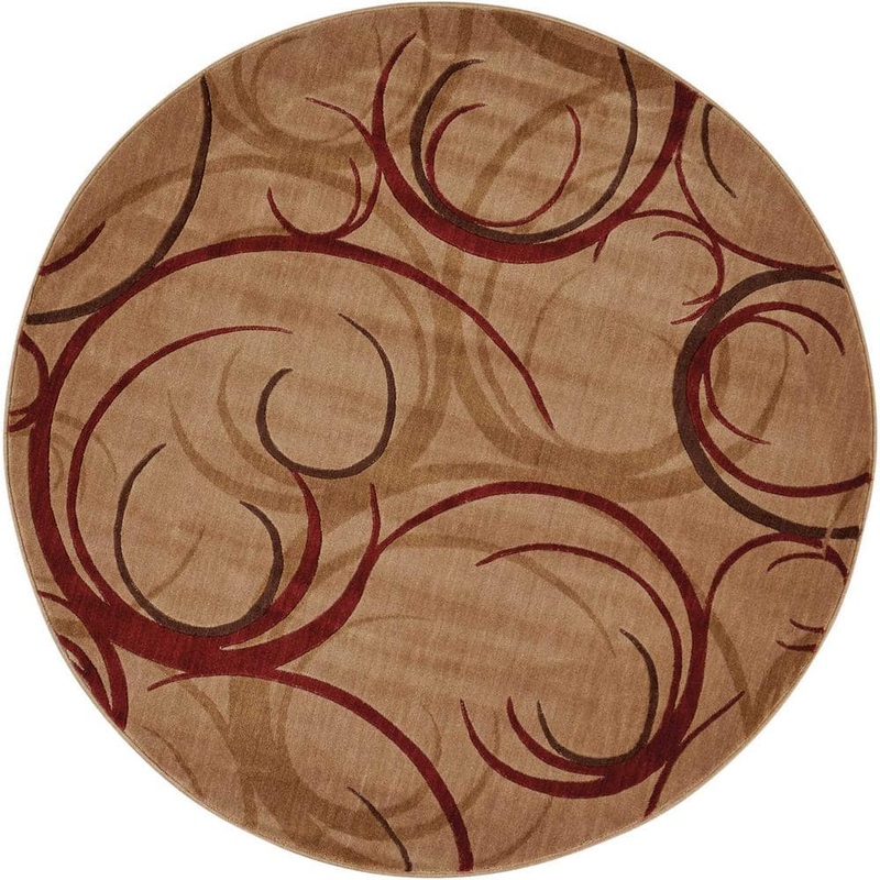 Nourison Somerset Beige 6 ft. x 6 ft. All-over design Contemporary Round Area Rug 004772
