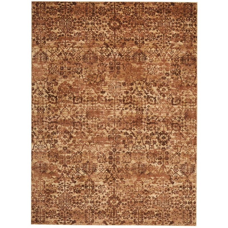 Nourison Somerset Latte 8 ft. x 11 ft. All-over design Contemporary Area Rug 385710