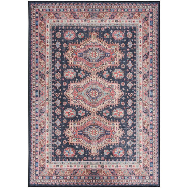 Nourison Vintage Home Navy 5 ft. x 7 ft. Medallion Traditional Area Rug 931696