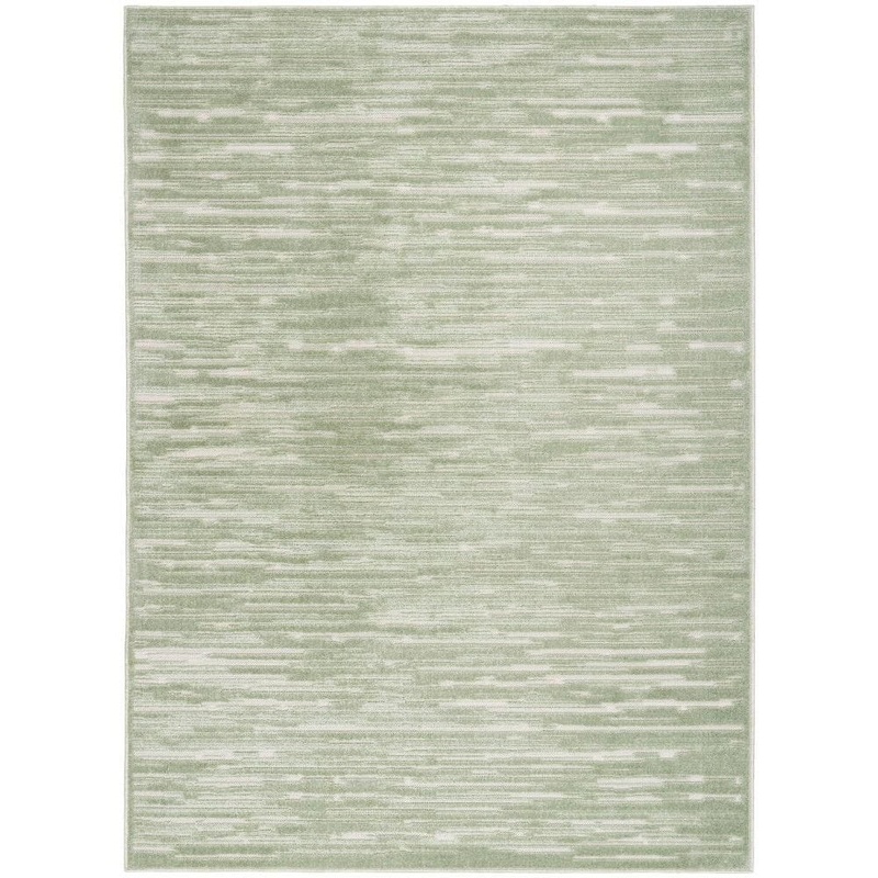 Nourison Casual Green 5 ft. x 7 ft. Abstract Contemporary Area Rug 984692