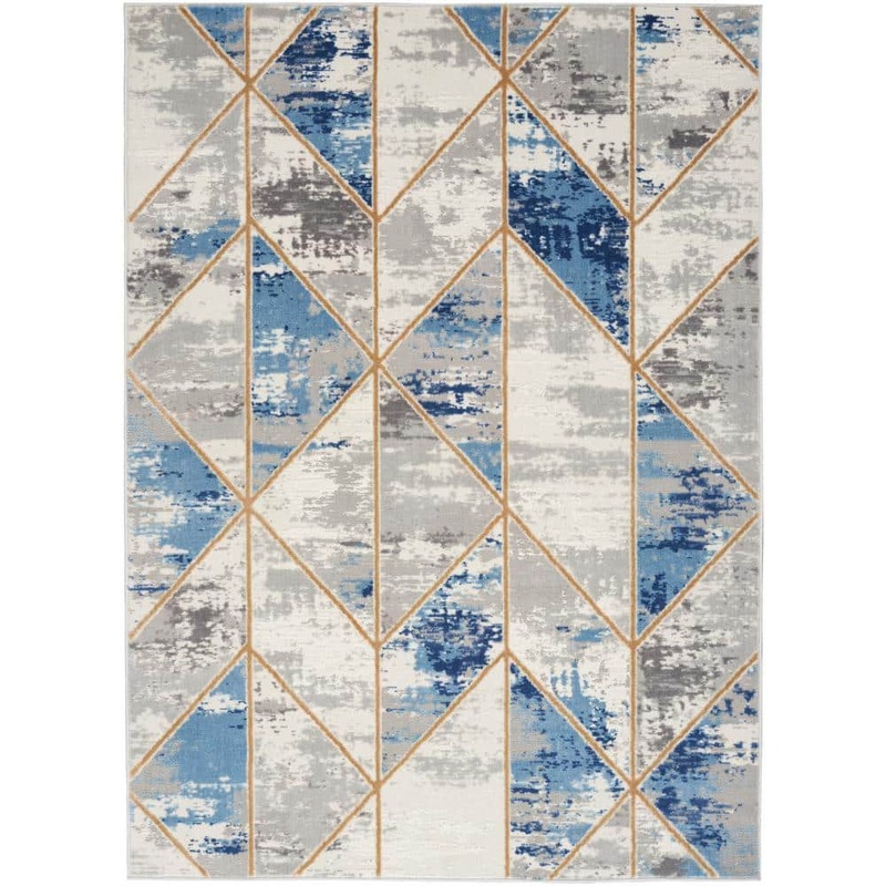 Nourison Elation Grey/Multi 8 ft. x 10 ft. Contemporary Area Rug 028938