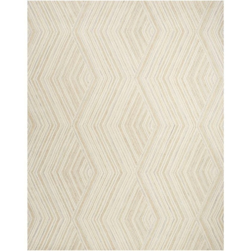 Nourison Graceful Ivory 9 ft. x 12 ft. Geometric Contemporary Area Rug 970619