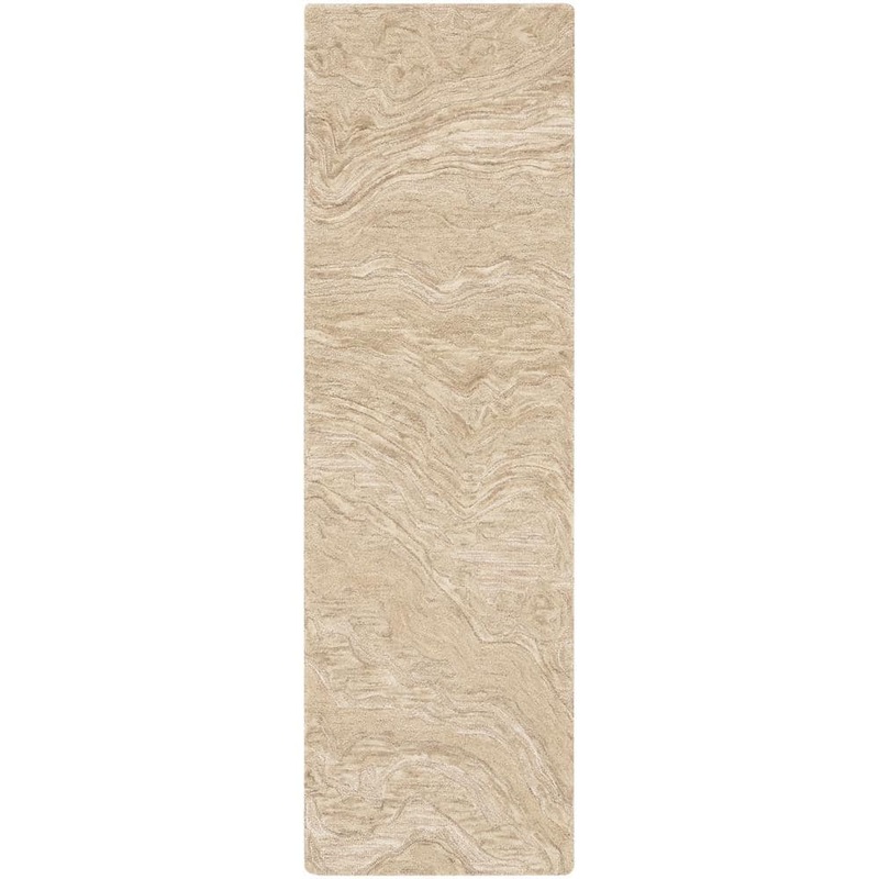 Nourison Graceful Taupe 2 ft. x 8 ft. Abstract Contemporary Runner Area Rug 939258