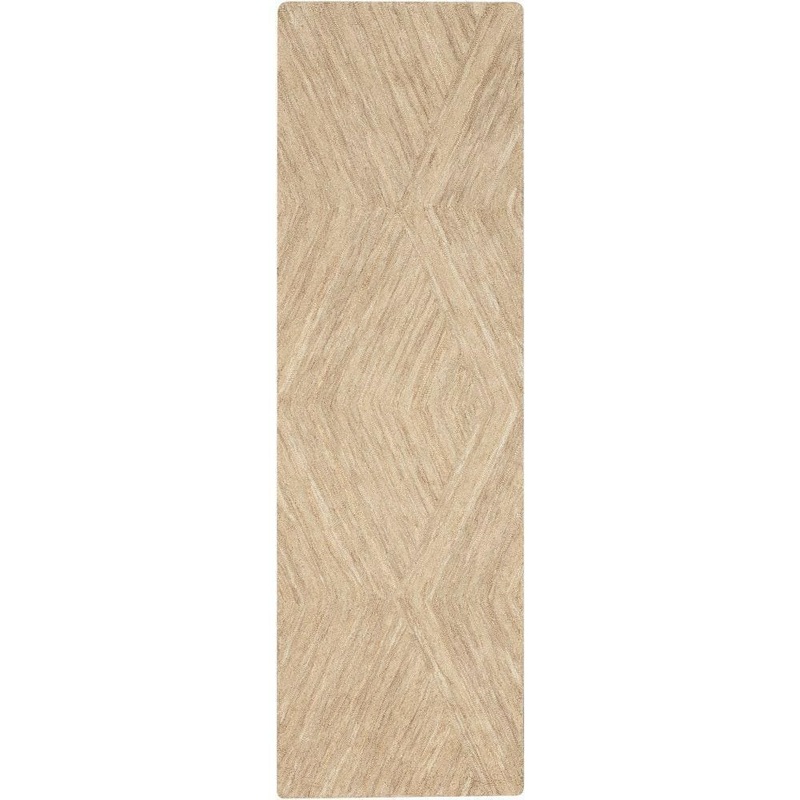 Nourison Graceful Taupe 2 ft. x 8 ft. Geometric Contemporary Runner Area Rug 970626