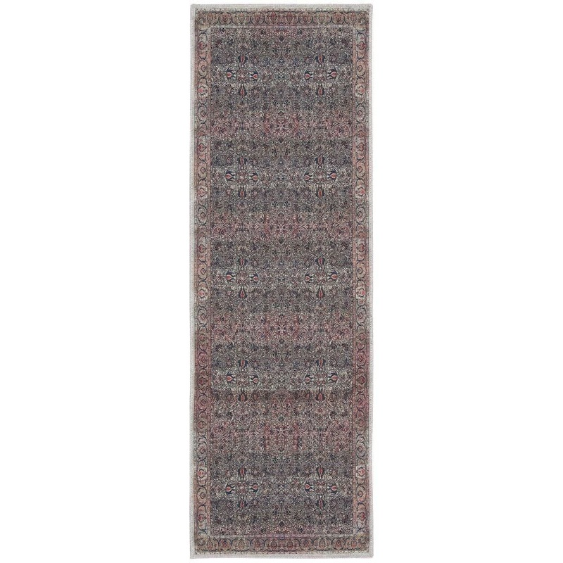 Nourison Machine Washable Brilliance Emerald 2 ft. x 6 ft. Repeat Medallion Traditional Kitchen Runner Area Rug 117229