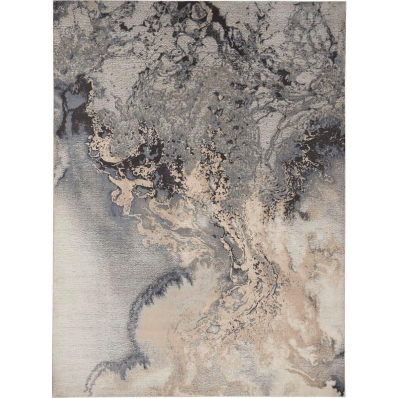 Nourison Maxell Grey 9 ft. x 13 ft. Abstract Modern Area Rug 343512