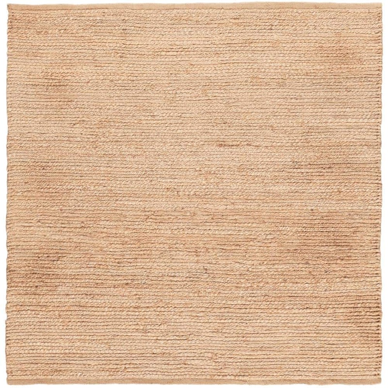Nourison Natural Jute Bleached 5 ft. x 5 ft. All-over design Contemporary Square Area Rug 976918