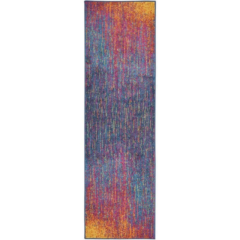 Nourison Passion Multicolor 2 ft. x 10 ft. Abstract Geometric Contemporary Kitchen Runner Area Rug 002976