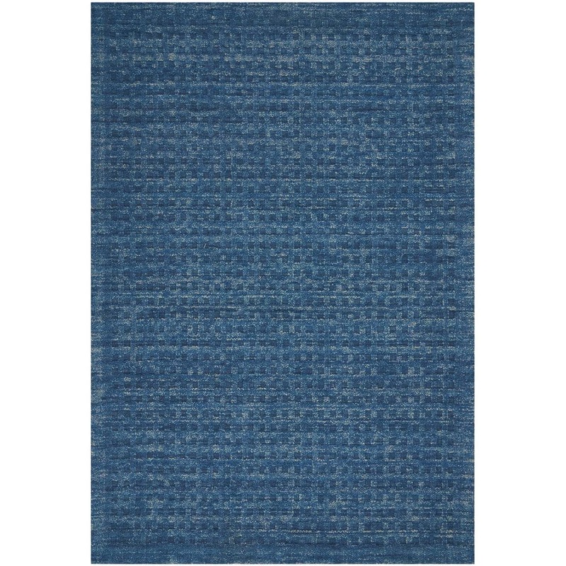 Nourison Perris Navy 8 ft. x 11 ft. Solid Contemporary Area Rug 226471