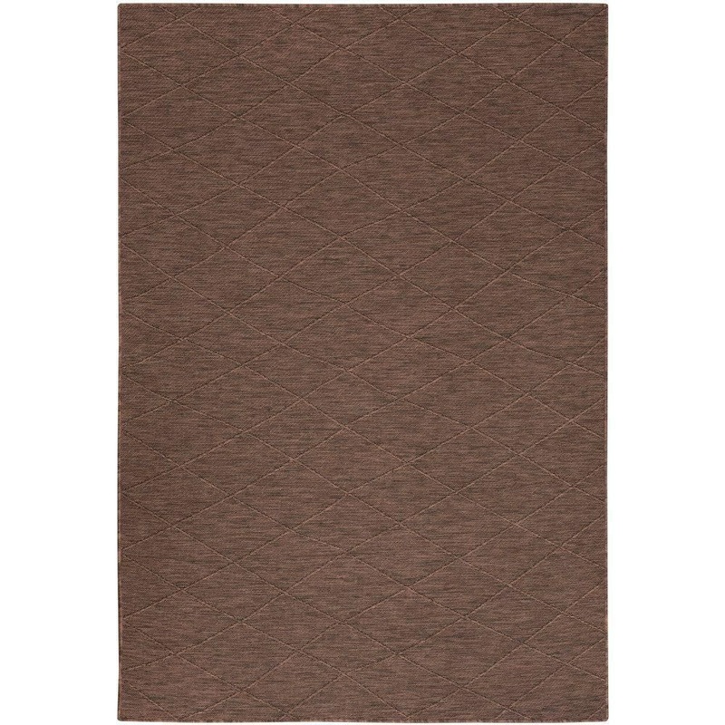 Nourison Practical Solutions Mocha 6 ft. x 9 ft. Diamond Contemporary Area Rug 939746