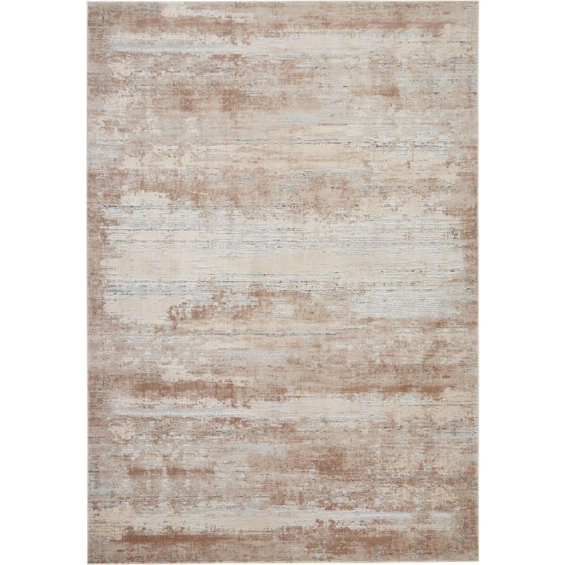 Nourison Rustic Textures Beige 8 ft. x 11 ft. Abstract Contemporary Area Rug 462015