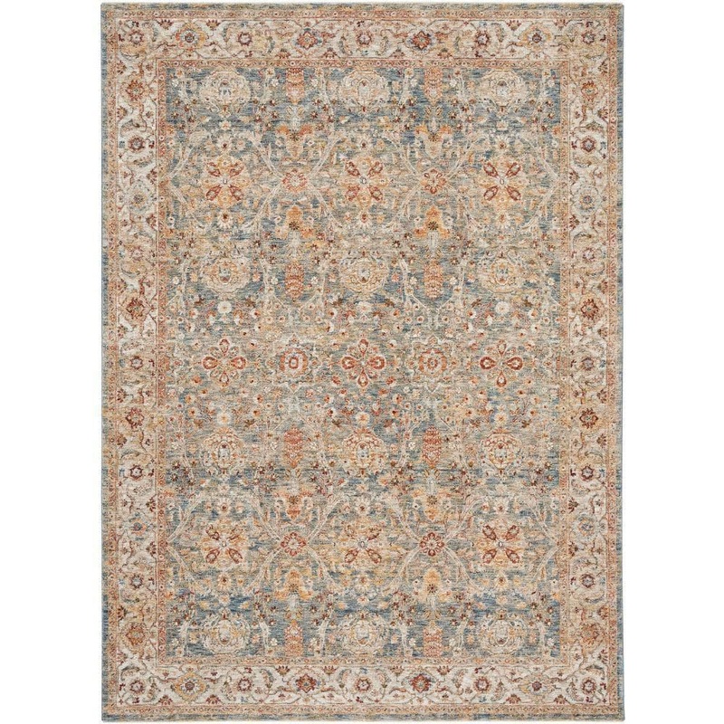 Nourison Sahar Blue 9 ft. x 13 ft. Floral Vintage Traditional Area Rug 025654