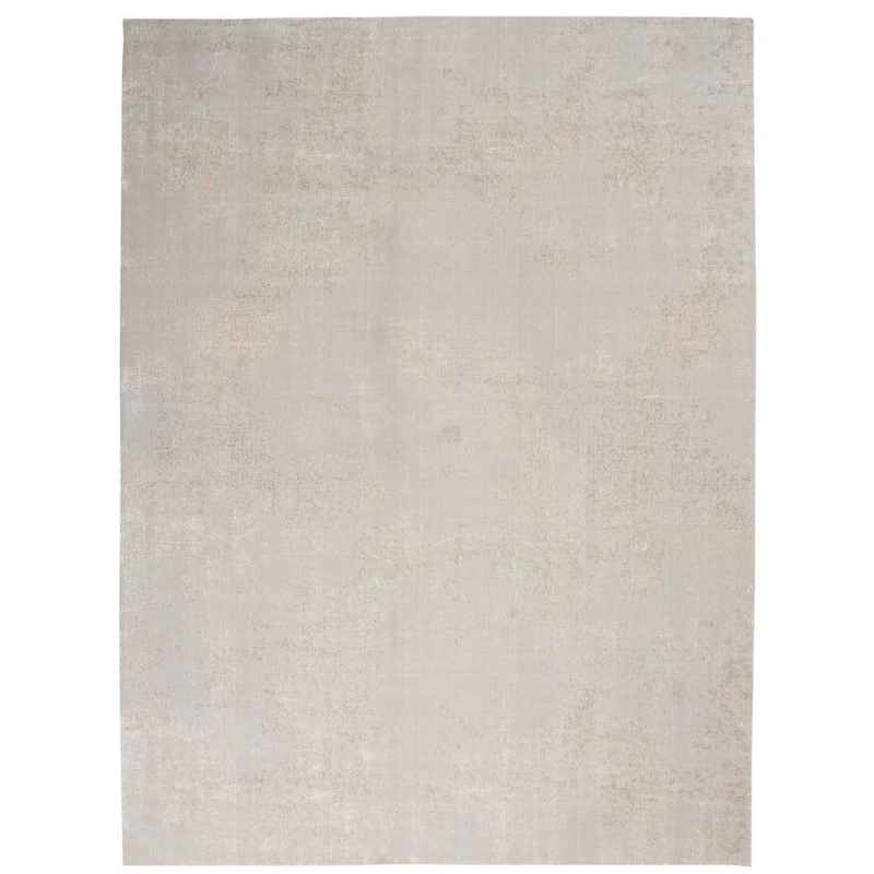 Nourison Sleek Textures Ivory/Grey 8 ft. x 11 ft. Abstract Modern Area Rug 711373