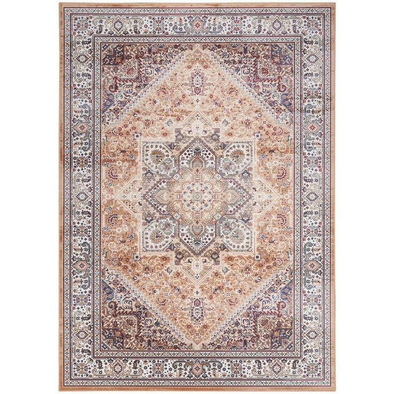 Nourison Vintage Home Gold 4 ft. x 6 ft. Center medallion Traditional Area Rug 930828