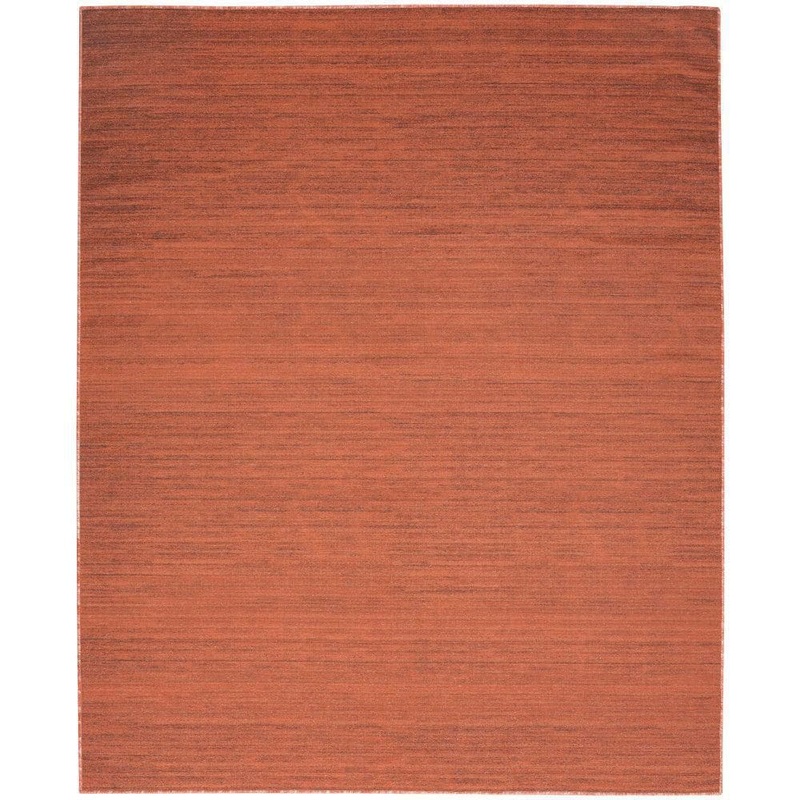 Nourison Washable Essentials Brick 8 ft. x 10 ft. All-over design Contemporary Area Rug 949615