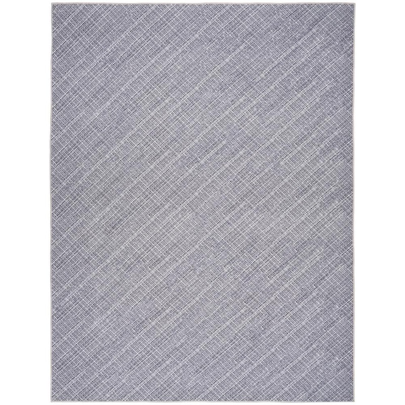 Nourison Washables Grey 9 ft. x 12 ft. Abstract Contemporary Area Rug 913296
