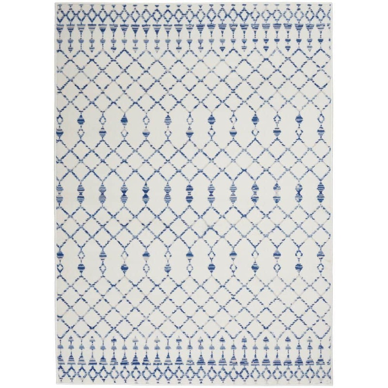 Nourison Whimsicle Ivory 6 ft. x 9 ft. Geometric Bohemian Area Rug 830807
