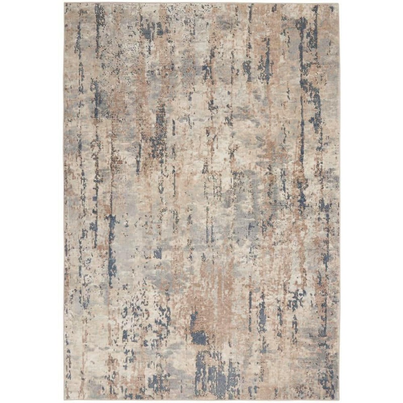 Nourison Concerto Beige/Grey 6 ft. x 9 ft. Contemporary Area Rug 077004