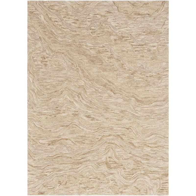 Nourison Graceful Taupe 4 ft. x 6 ft. Abstract Contemporary Area Rug 939265