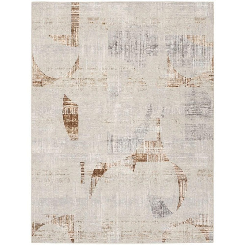 Nourison Iliana Grey 9 ft. x 12 ft. Abstract Contemporary Area Rug 909275
