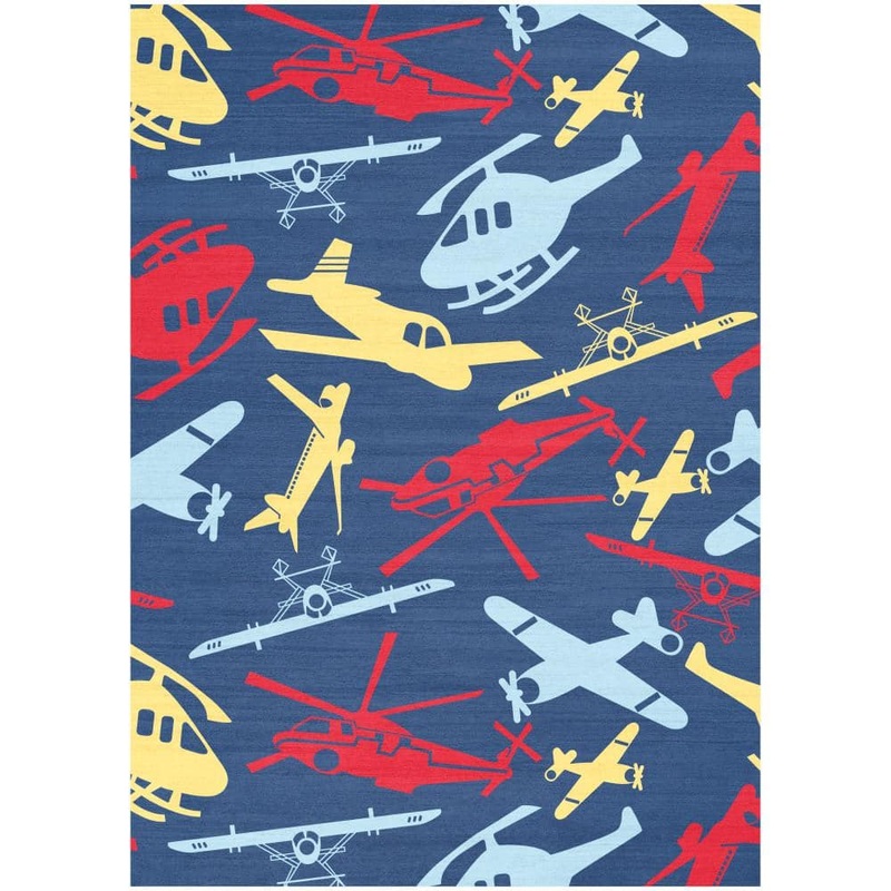 Nourison Imagination Navy Multicolor 4 ft. x 6 ft. Graphic Contemporary Area Rug 134238