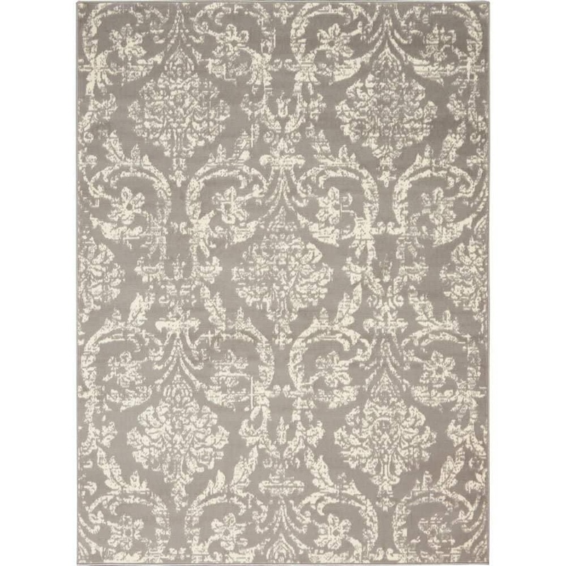 Nourison Jubilant Grey 4 ft. x 6 ft. Persian Vintage Area Rug 478917