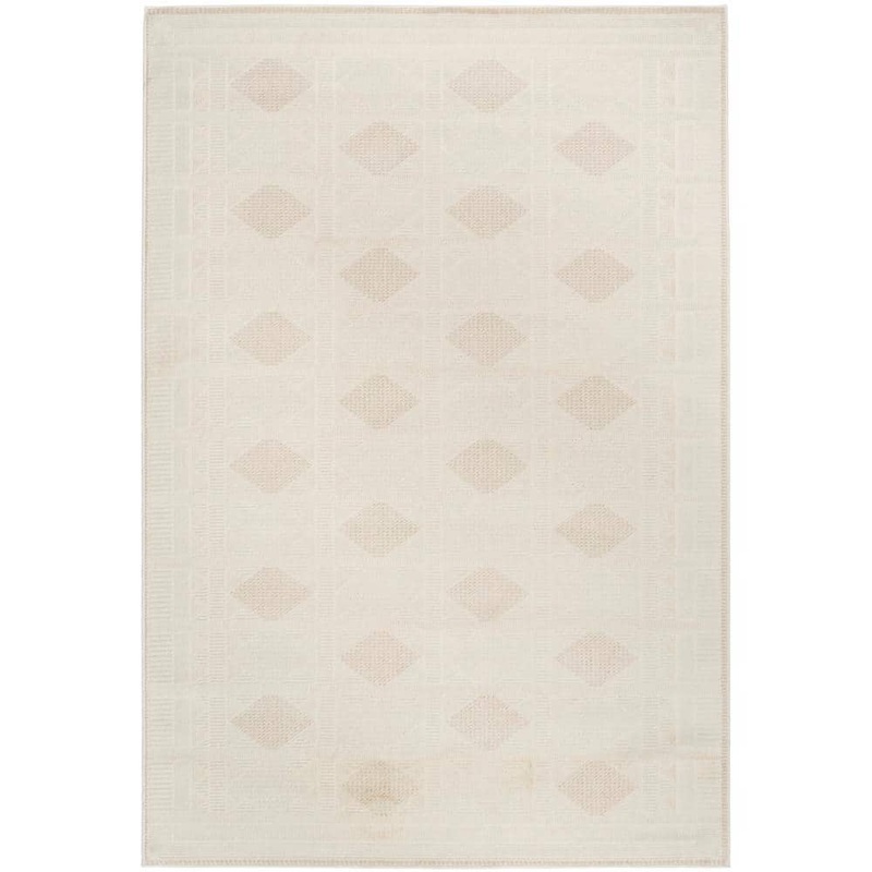 Nourison Nordic Ivory Beige 4 ft. x 6 ft. Geometric Contemporary Area Rug 119990