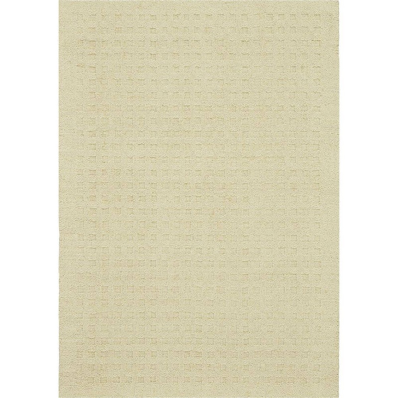 Nourison Perris Ivory 4 ft. x 5 ft. Solid Contemporary Area Rug 223395