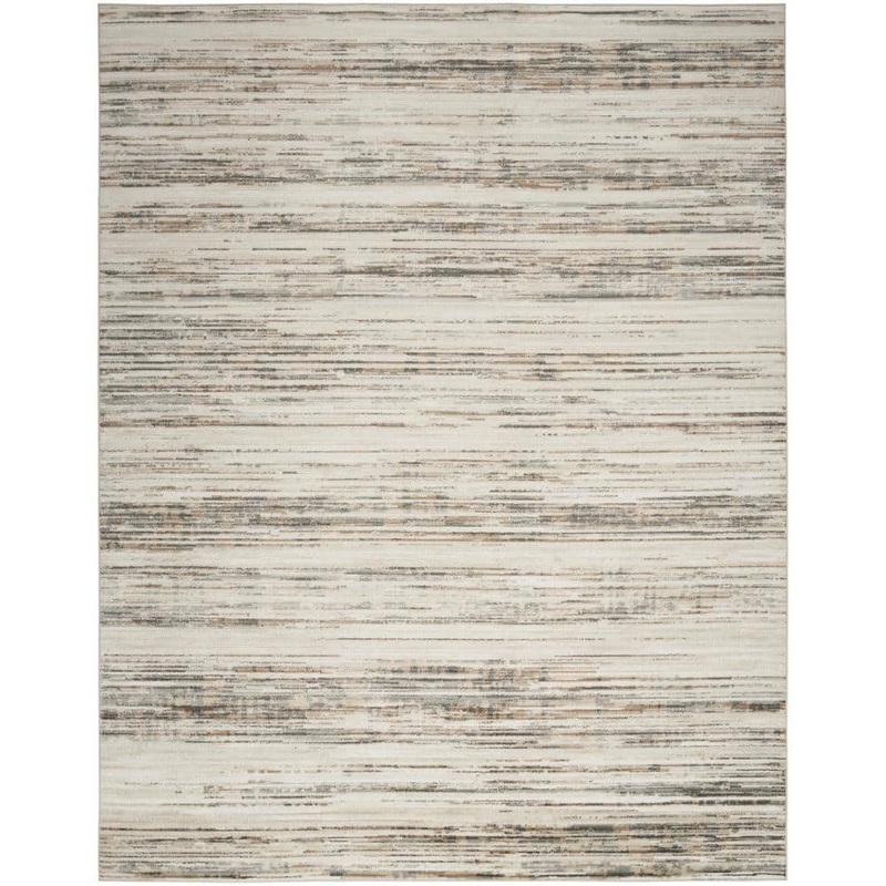 Nourison Serenity Home Ivory Beige 8 ft. x 10 ft. Abstract Contemporary Area Rug 917638