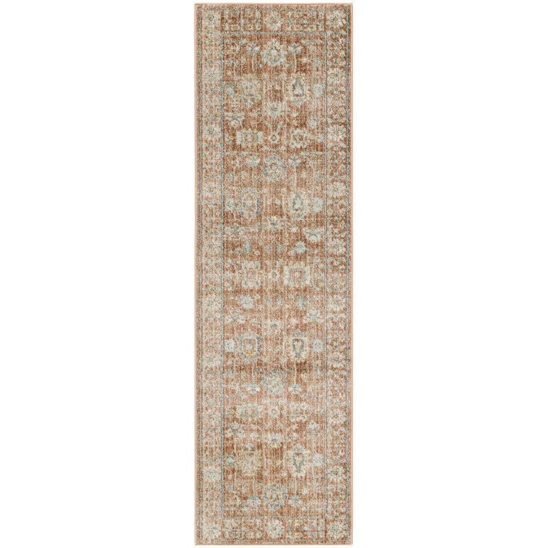 Nourison Traditional Home Terracotta 2 ft. x 8 ft. Distressed Traditional Runner Area Rug 938831