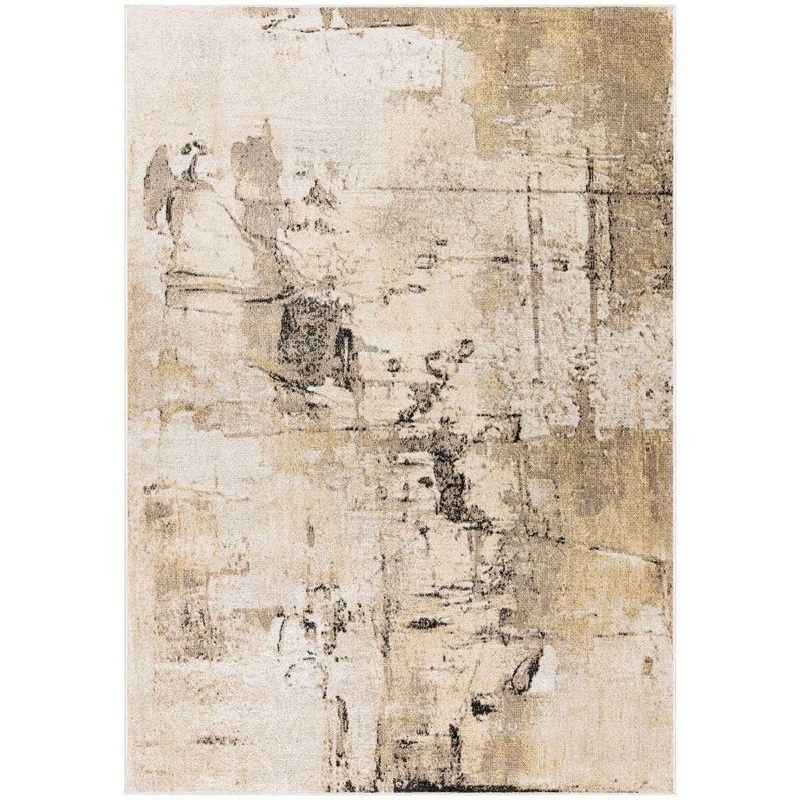 Nourison Washable Decor Mocha 9 ft. x 12 ft. Abstract Contemporary Area Rug 992956