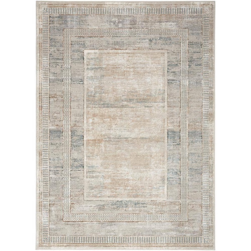 Nourison Glam Ivory Multicolor 5 ft. x 7 ft. Contemporary Area Rug 914330
