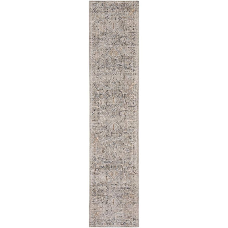 Nourison Nyle Ivory Taupe 2 ft. x 8 ft. Vintage Persian Kitchen Runner Area Rug 103819