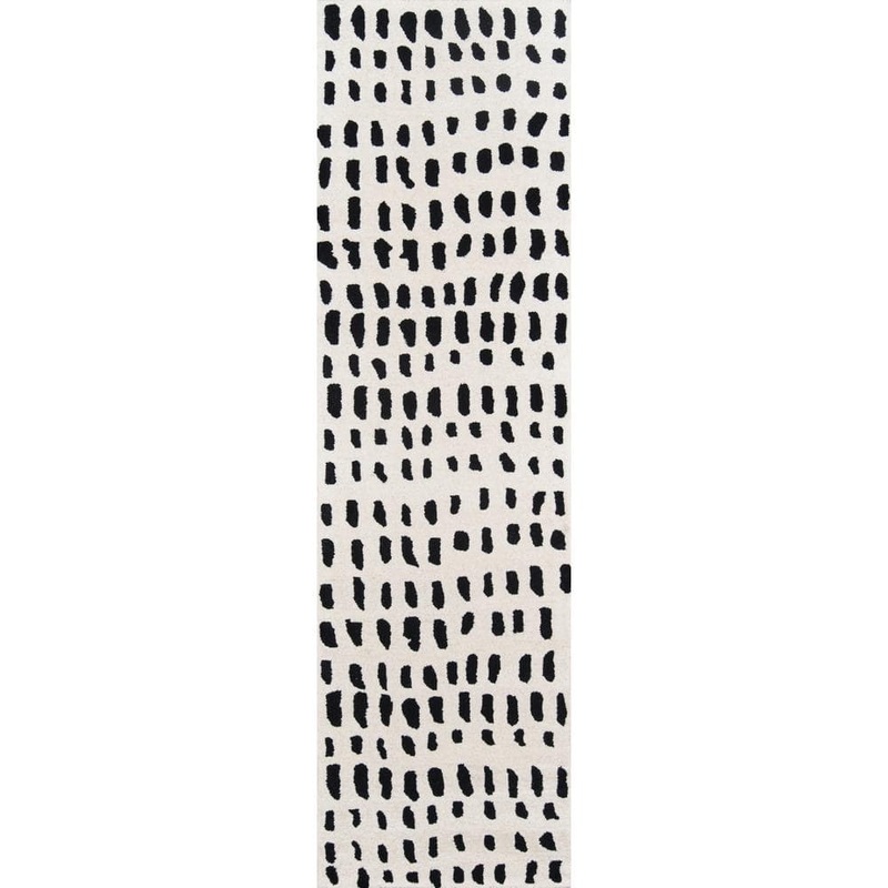 Novogratz by Momeni Delmar Boho Dots Ivory 2 ft. 3 in. x 8 ft. Runner Rug DELMADEL11IVY2380