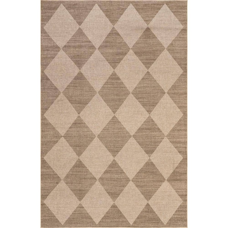 nuLOOM Abi Checkered Easy-Jute Machine Washable Natural 8 ft. x 10 ft. Modern Area Rug BIWL20A-8010